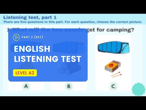 A2 Level | Easy English Listening Test - Part 2 (KET)