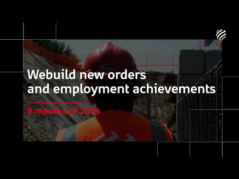 Webuild new orders and employment achievements - 9 months of 2024