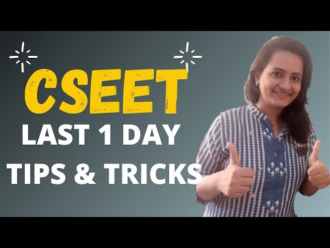 CSEET LAST 1 DAY TIPS & TRICKS