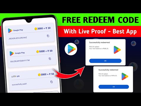 Live Proof 💯 Free Redeem Code | Google Play Redeem Code App | Free Redeem Code App