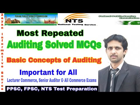 Auditing Solved MCQs | Basic Concepts of Auditing | Lecturer Commerce Preparation | Senior Auditor