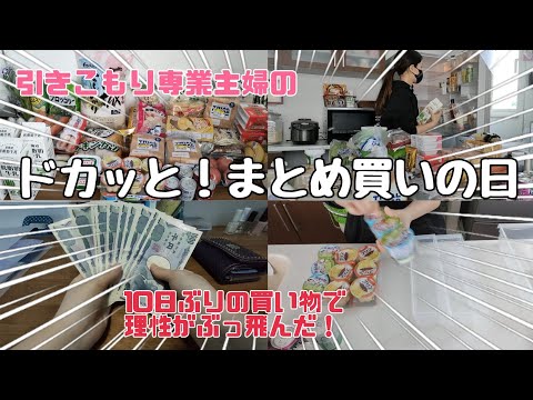 【まとめ買い】10日ぶりのまとめ買いで理性がぶっ飛んだ日🛒🔥/予算12000円オーバー💦/収納・冷凍保存