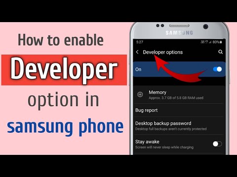 How to enable developer option in all samsung galaxy phone