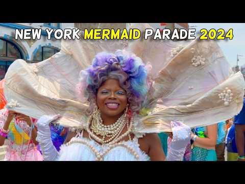 🗽New York 🧜‍♀️ MERMAIDS Take Over Coney Island | 2024 Coney Island Mermaid Parade