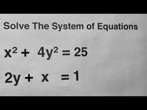 Solve system of equations - Algebra Problem