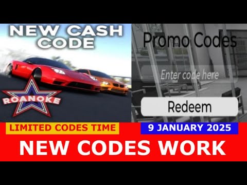 *NEW WORKING CODES* (💰 NEW 125K CODES, 🚗 9 NEW CARS & MORE!) Roanoke ROBLOX | JANUARY 9, 2025