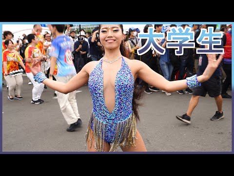 4K Samba 女子大生 サンバ ウニアン 最高チーム 肉フェス お台場 2024 삼바 桑巴舞