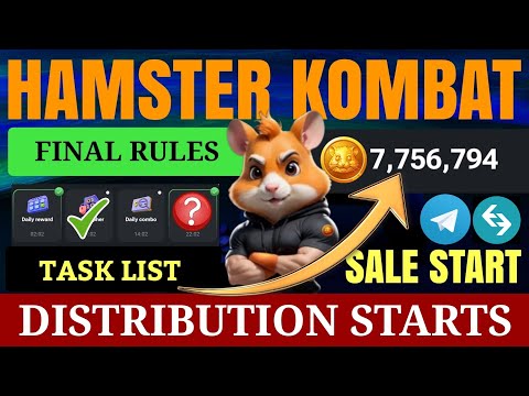 Hamster Kombat Airdrop Claim withdrawal and SELL || HMSRT Token distribution - Listing Date Confirm?