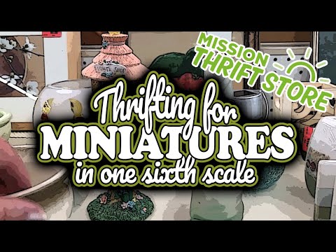 Thrifting for Miniatures in One Sixth Scale at Mission Thrift Store