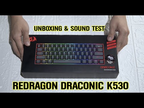 Redragon Draconic k530 l Unboxing l Type test l Lubed Brown switch