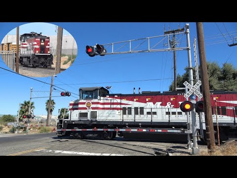 M&ET 2008 Light Engine & Switching | Mariposa Rd. Railroad Crossing, Modesto CA