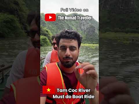 Tam coc river boat ride Vietnam #travel #vietnamvlog