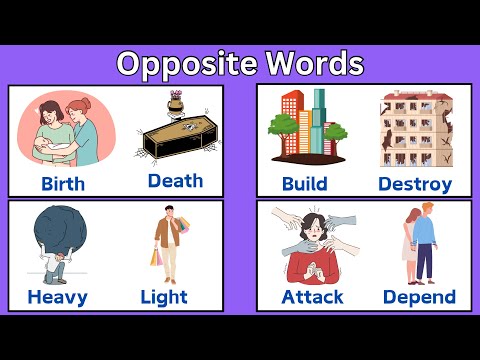 100 Common Opposite Words for Kids | Learn English Vocabulary | Antonyms in English | Vocabulary