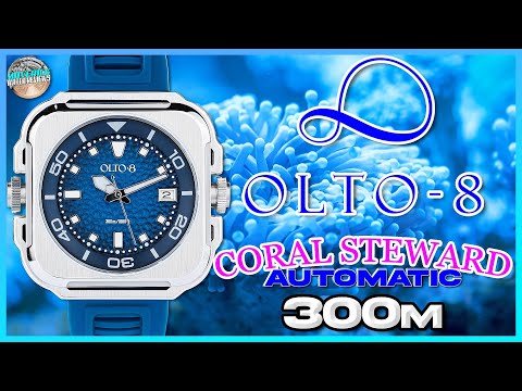 Do You Like Square Watch Cases? | Olto-8 Coral Steward 300m Automatic Diver In Marine Blue