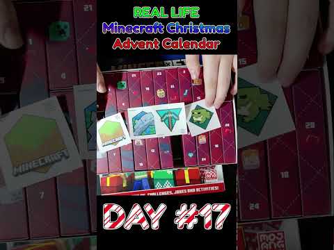 Opening a REAL LIFE Minecraft Christmas Advent Calendar Day #17