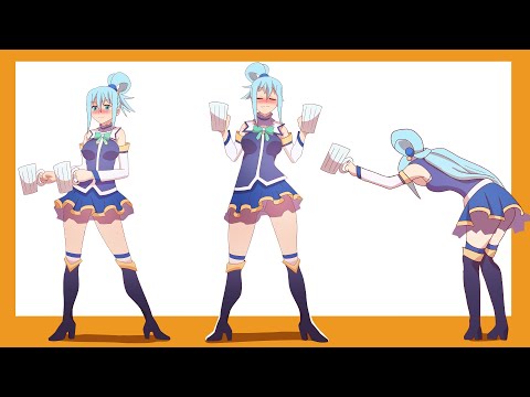 AQUA POKEDANCE | KonoSuba Animation