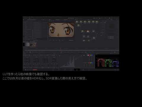 Youtube用 SDR変換LUT入りHDR映像の作り方(JPN sub only)