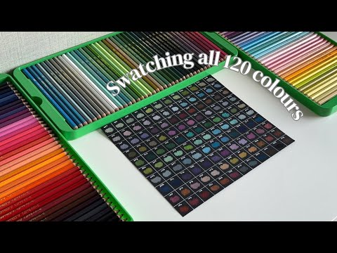 Colleen 120 coloured pencils set - unboxing and swatching