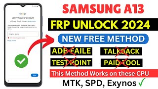 SAMSUNG A13 FRP BYPASS NEW FREE METHOD 2024 | A13 FRP UNLOCK ONE CLICK