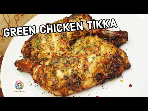 Smoked Tandoori Green Chicken Tikka In Air Fryer