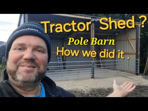 New tractor shed ! we built a pole barn Zetors new home Machinery Shed. how we did it!