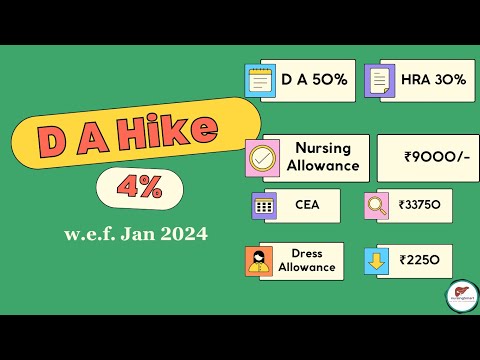 Dearness Allowance hiked by 4% | महंगाई भत्ते में 4% की वृद्धि #da_jan_2024 #dearness_allownce