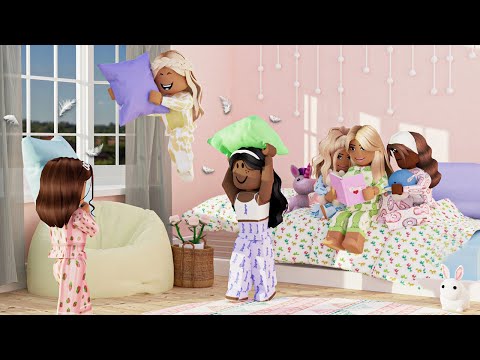 MY DAUGHTER WENT TO A SLEEPOVER WITH HER SCHOOL FRIENDS | Bloxburg Roleplay