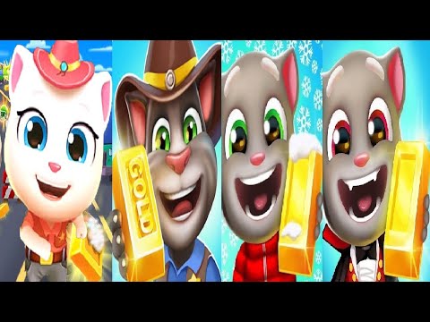 Talking Tom Gold Run New Update Christmas VS Halloween VS  Event Football Fever WILD WEST EVENT 2024