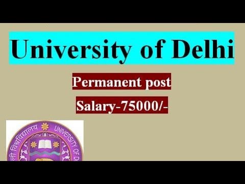 Assistant professor Vacancy ll delhi University  assistant professor vacancy ll teaching JOBs