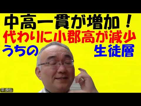 1616.【久留米自習室の生徒分布】明善・久留米・小郡の三つの高校が圧倒的だったが、小郡高校生が減って中高一貫生が増えた。何が原因だろう？Japanese university entrance