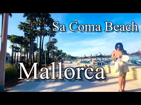 SA COMA MALLORCA | Beach tour, 2024 Most Beautiful Place in Spain 🇪🇸 [4K] Views #KARLITOSITO