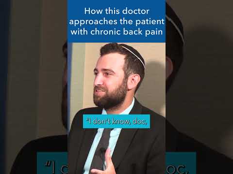 How this doctor approaches the patient with chronic back pain #shorts