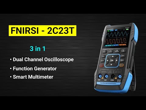 FNIRSI 2C23T Dual Channel Digital Oscilloscope with Function Generator & Multimeter Review in Hindi