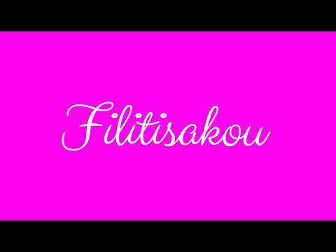 ✎ Filitisakou ✎ English Cursive Handwriting Tutorial