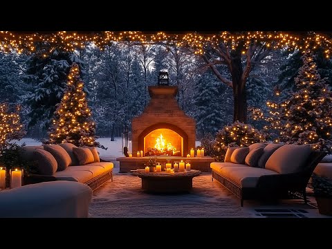 Christmas Eve Ambience 🎄 Warm Jazz Tunes and Fireplace Sounds for Pure Relaxation 🎁