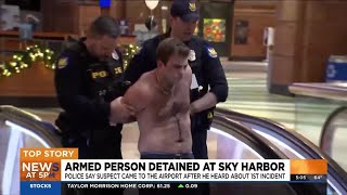 Armed man detained at Phoenix Sky Harbor following unrelated shooting