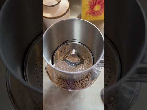 Vietnamese iced coffee with sweetened condensed oat milk