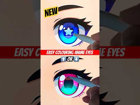 How to COLOUR Anime Eyes Easy step by step #digitalart #howtodraw #animeart