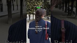 How to get Prettier Loose Braid hairstyle 🙌🏻 #braid #hairtutorial #short