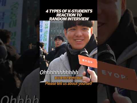 [eyop📽Yopterview] SHY KOREAN STUDENTS' REACTION TO RANDOM INTERVIEW