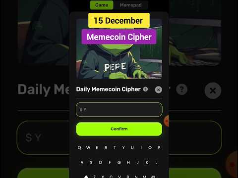 Daily Memecoin Cipher | Memes Lab Cipher Code Today  15 December