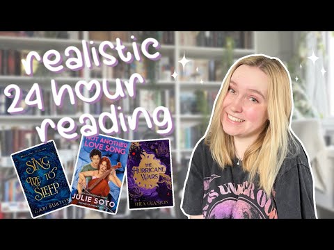 How many books can I realistically read in 24 hours | spoiler-free reading vlog 📚💕