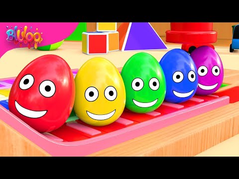 Surprise Eggs Kids Song | Colorful Eggs | BluLoo Nursery Rhymes & Kids Songs