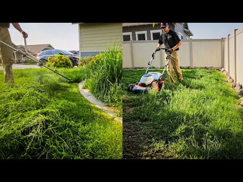 Firefighter DISABLED After Serving In A Hotshot Crew Gets A FREE Lawn Cleanup