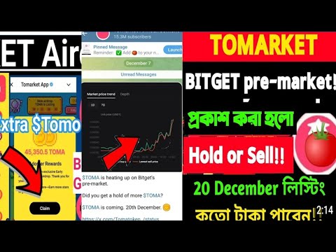 Tomarket bitget pre market tomarket price tomarket update Toma token pre market heat hold or sell