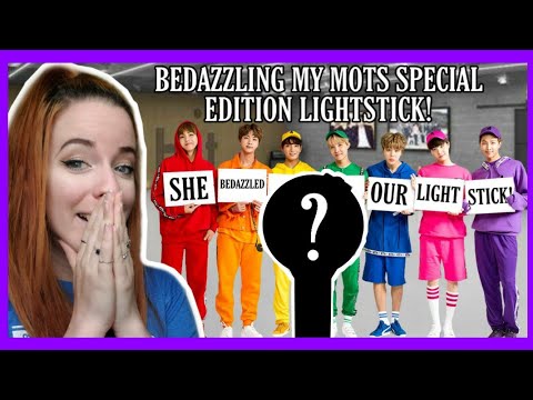 Bedazzling my BTS MOTS Special Edition Lightstick Timelapse | I MAY HAVE GONE OVERBOARD!