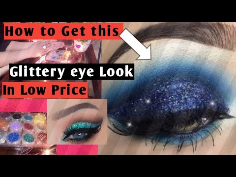 "Best beauty hack"How to Achieve glittery eye look in low price|budget friendly Makeup tips for girl