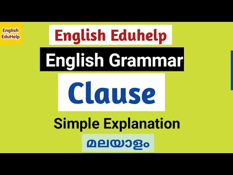 Clause | English grammar | Malayalam | English Eduhelp