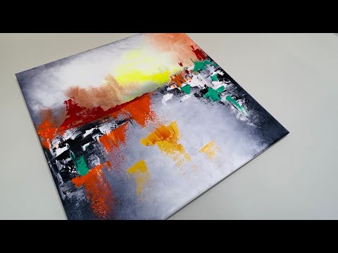 Amazing Simple Technique to paint Abstract painting. #abstractpainting #abstractart #abstract #art