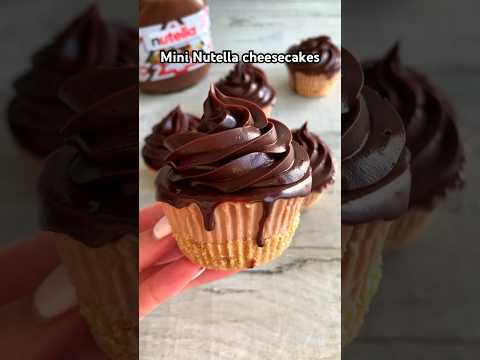 Best mini Nutella cheesecakes ever #easyrecipe #short